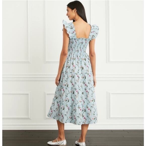 HILL HOUSE HOME Ellie Nap Dress Blue Pond Floral Print S - Picture 2 of 11